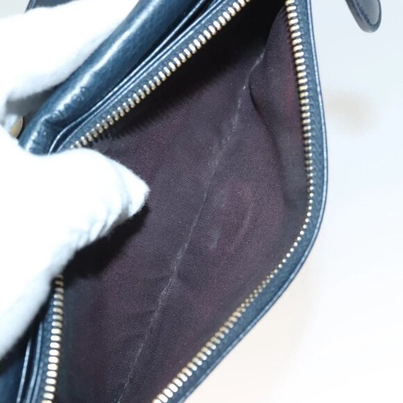 BALENCIAGA Giant Money Long Wallet Leather Navy - Picture 13 of 16